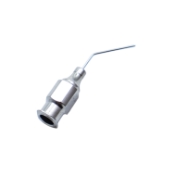 McIntyre Anterior Chamber Cannula, Angled, 23ga, Polished Finish, Blunt Tip, 45 Degrees Angled Shaft, 12mm Tip To Bend, Overall Length 3/4" (20mm) E4395 20,K7-5130,91-7127,1037E,K7-5130,91-7127,E4395 20